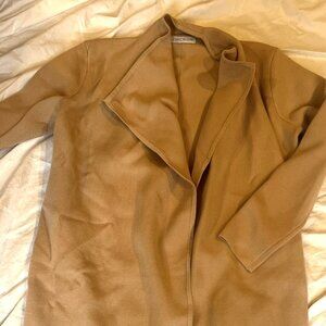 Cream cardigan knit coat NWT
